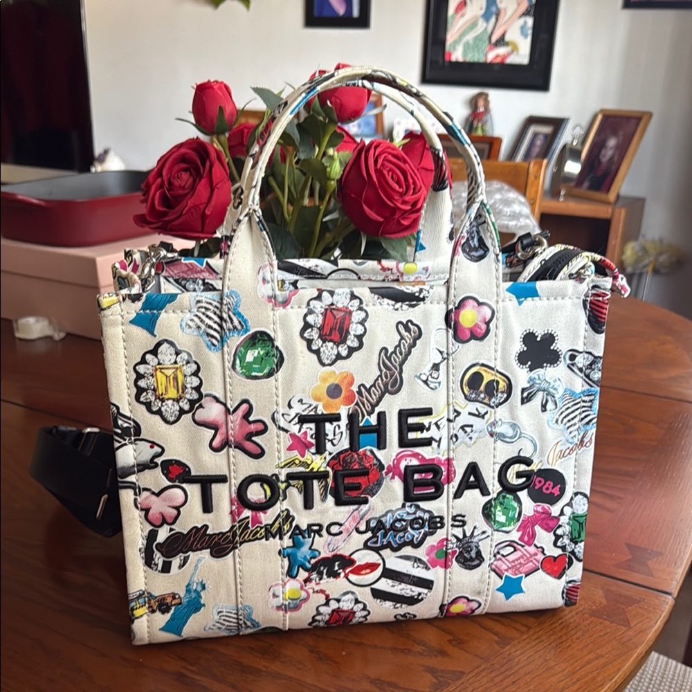 Marc Jacobs Sticker Canvas Tote